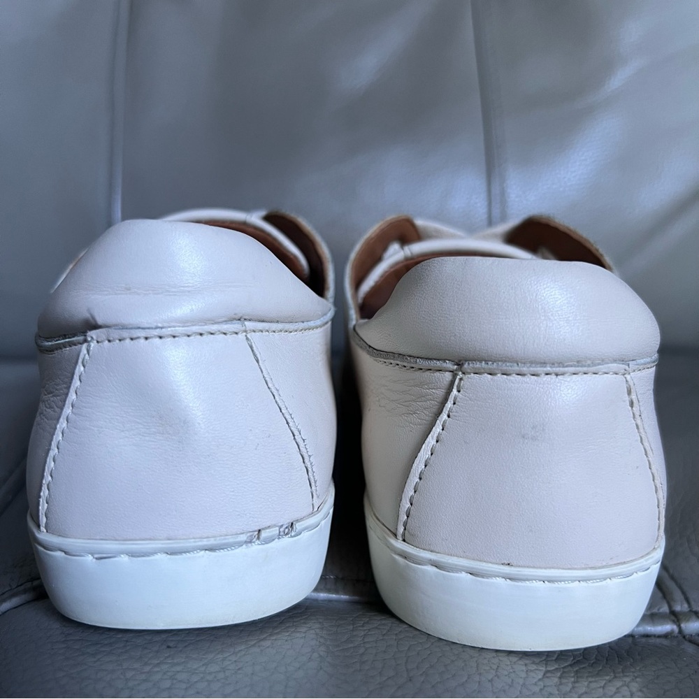 SEZANE Women’s Leather Sneakers EU 35 US Sz 5 Jack Trainers Beige Lace Up Chic - Picture 7 of 17